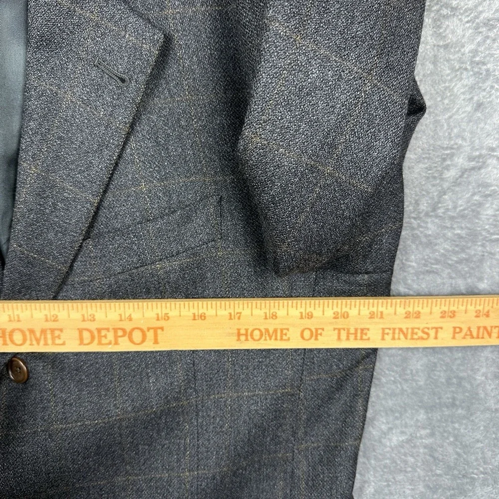 Daniel Cremieux Coll Blazer Sport Coat Jacket Men's Size 39R Woolmark Gray Plaid